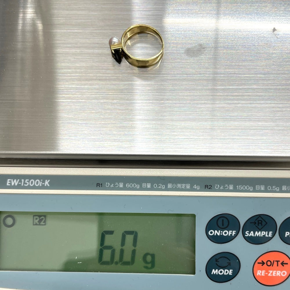 TASAKI タサキ リング・指輪 リファインドリベリオンリング K18×アコヤ真珠×オニキス パール 金 イエローゴールド 14.5号