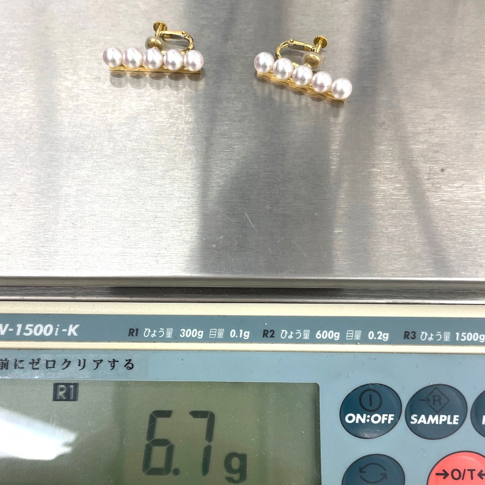 TASAKI タサキ イヤリング バランスプラスパール イヤリング 5連 K18×アコヤ真珠 パール 金 イエローゴールド