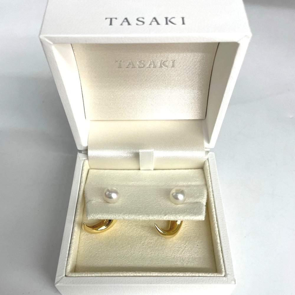 TASAKI タサキ ピアス デインジャーホーン K18×アコヤ真珠 パール 金 イエローゴールド 重量約7.2g