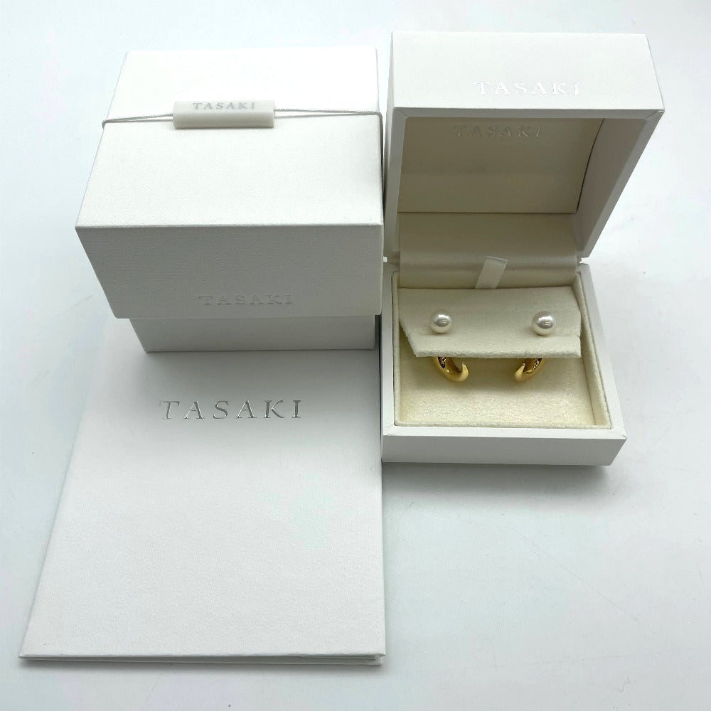 TASAKI タサキ ピアス デインジャーホーン K18×アコヤ真珠 パール 金 イエローゴールド 重量約7.2g