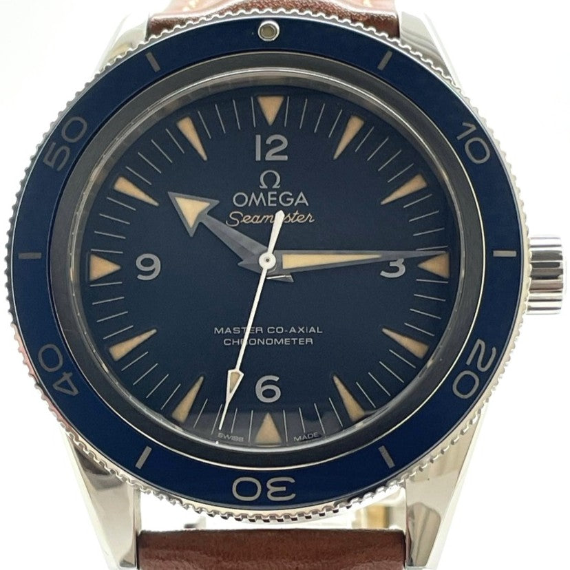 OMEGA オメガ 腕時計 シーマスター 300 233.92.41.21.03.001 マスターコーアクシャル チタンケース ブルー文字盤 ダイバーズ SEAMASTER