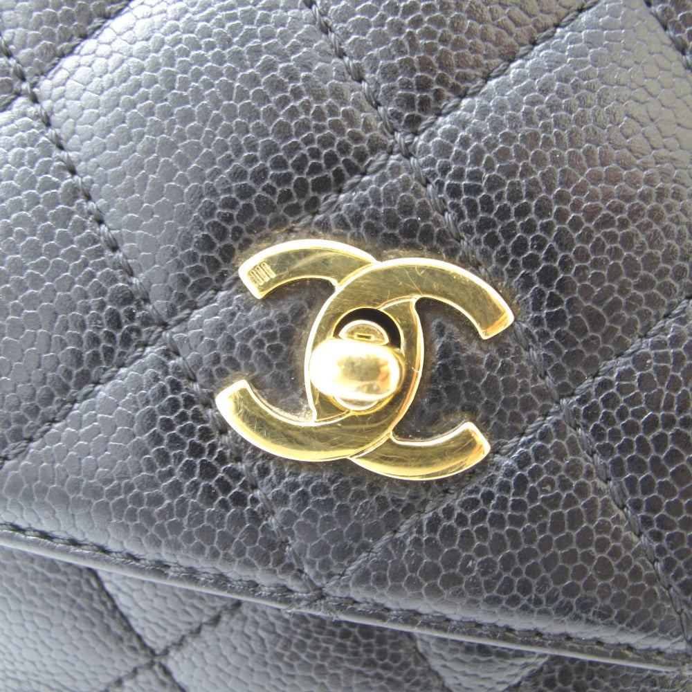 CHANEL シャネル ハンドバッグ キャビアスキン マトラッセ ブラック