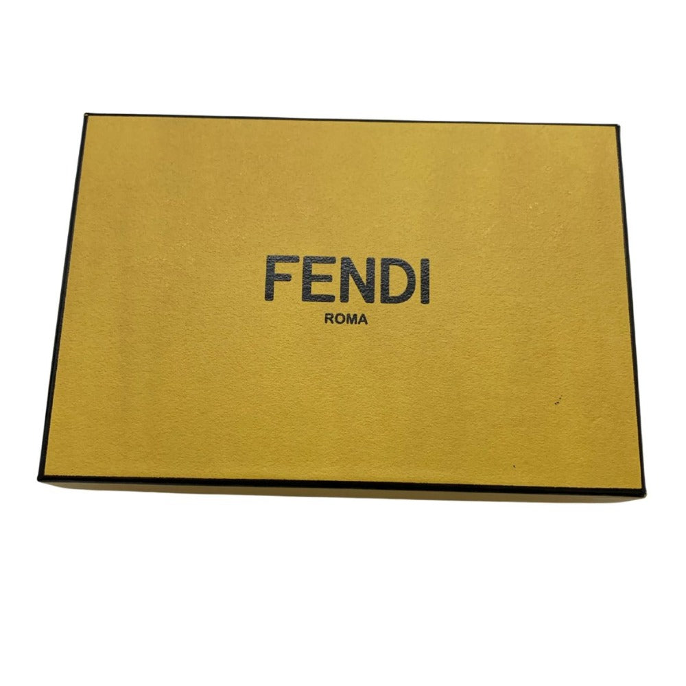 FENDI フェンディ カードケース 正面ロゴ レザー 7M0164 AG0L ブラック 小銭入れなし ミニマリスト コンパクト キャッシュレス 7M0164