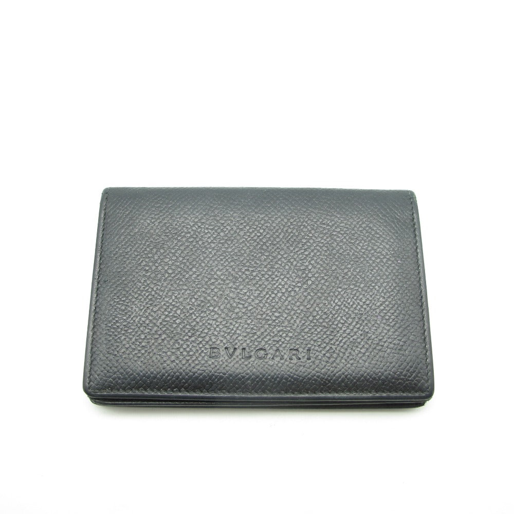 BVLGARI ブルガリ カードケース ブルガリ カードケース 二つ折り 名刺入れ ユニセックス メンズ レディース 濃紺 シンプル