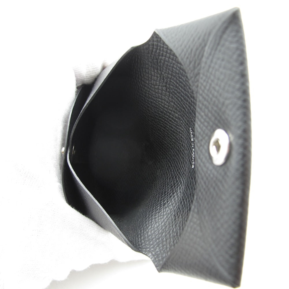 HERMES エルメス コインケース エルメス バスティア コインケース ブラック 黒 ユニセックス メンズ レディース シンプル