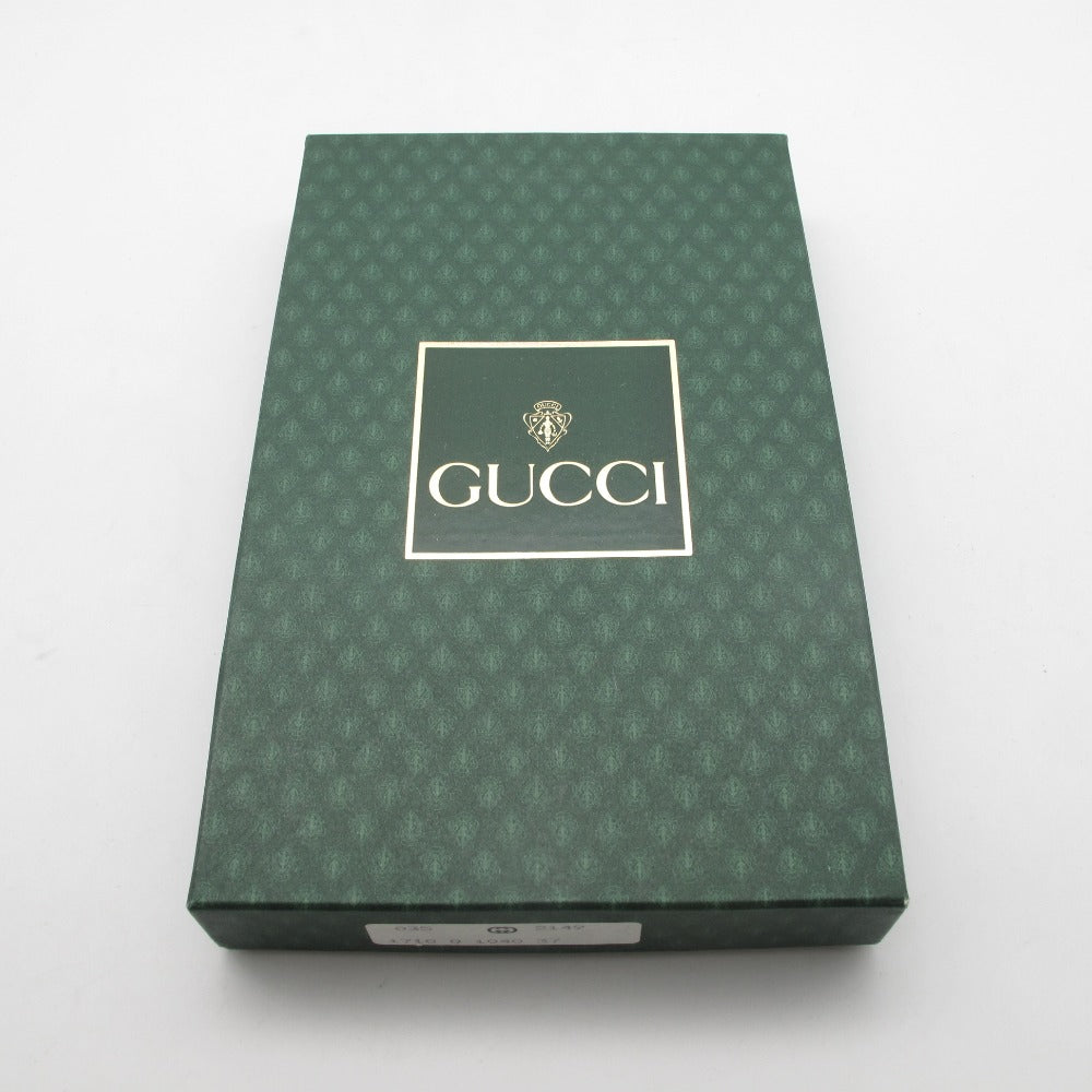 GUCCI グッチ 長財布 二つ折り オールドグッチ 馬蹄 ホースシュー 濃紺 ネイビー ブルーステッチ ゴールド金具