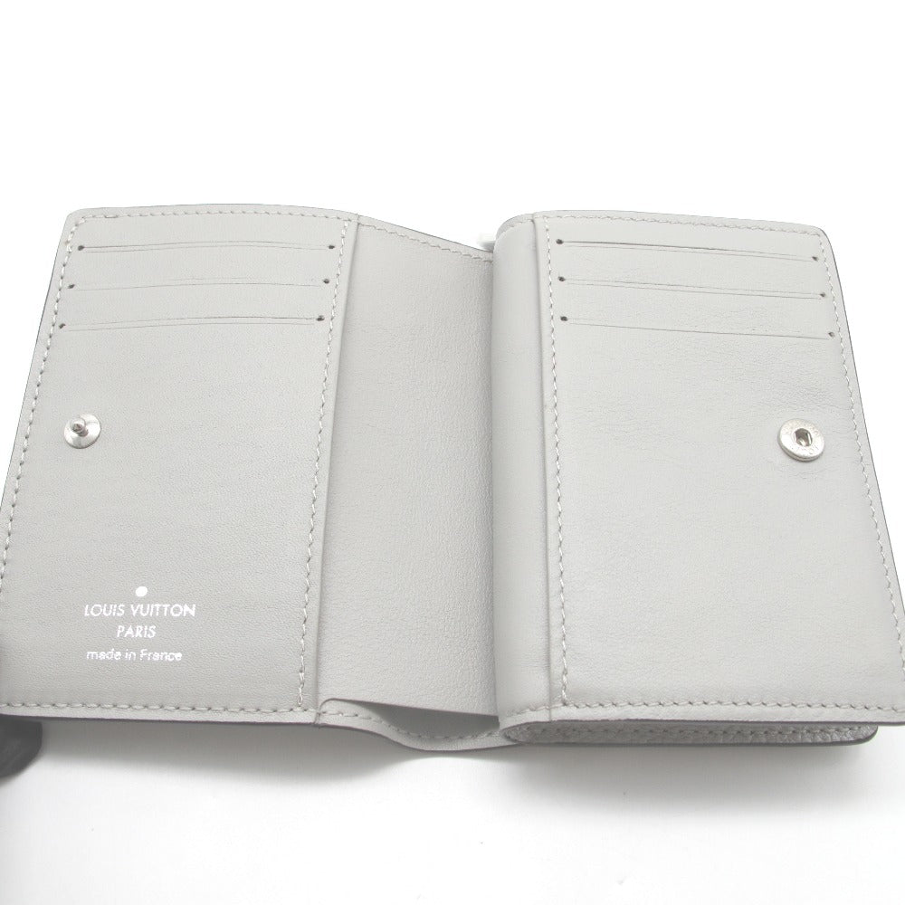 LOUIS VUITTON ルイ・ヴィトン 二つ折り財布 M80903 ポルトフォイユクレア モノグラムマヒナ グリスリ シルバー レディース