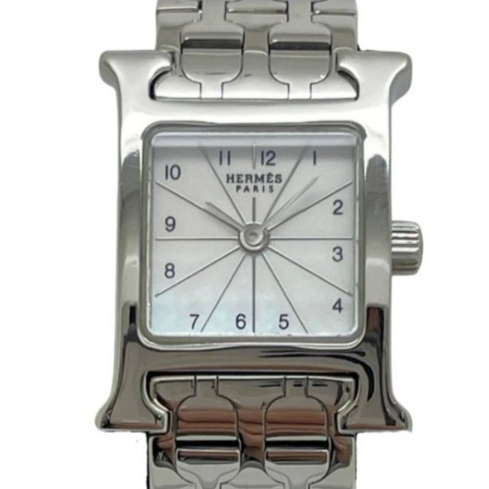 HERMES エルメス 腕時計 Hウォッチ Ref.HH1.110 シェル文字盤 クオーツ レディース