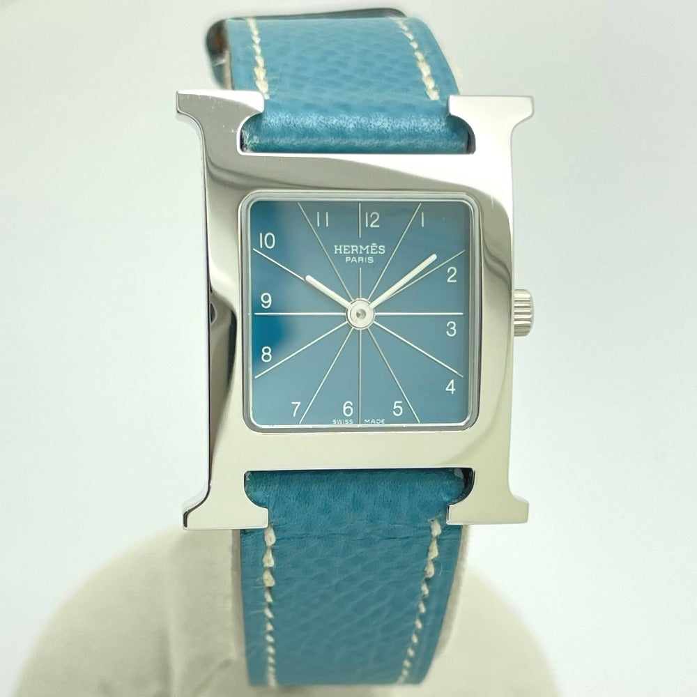 HERMES エルメス 腕時計 Hウォッチ Ref.HH1.210 ブルー文字盤 クオーツ レディース