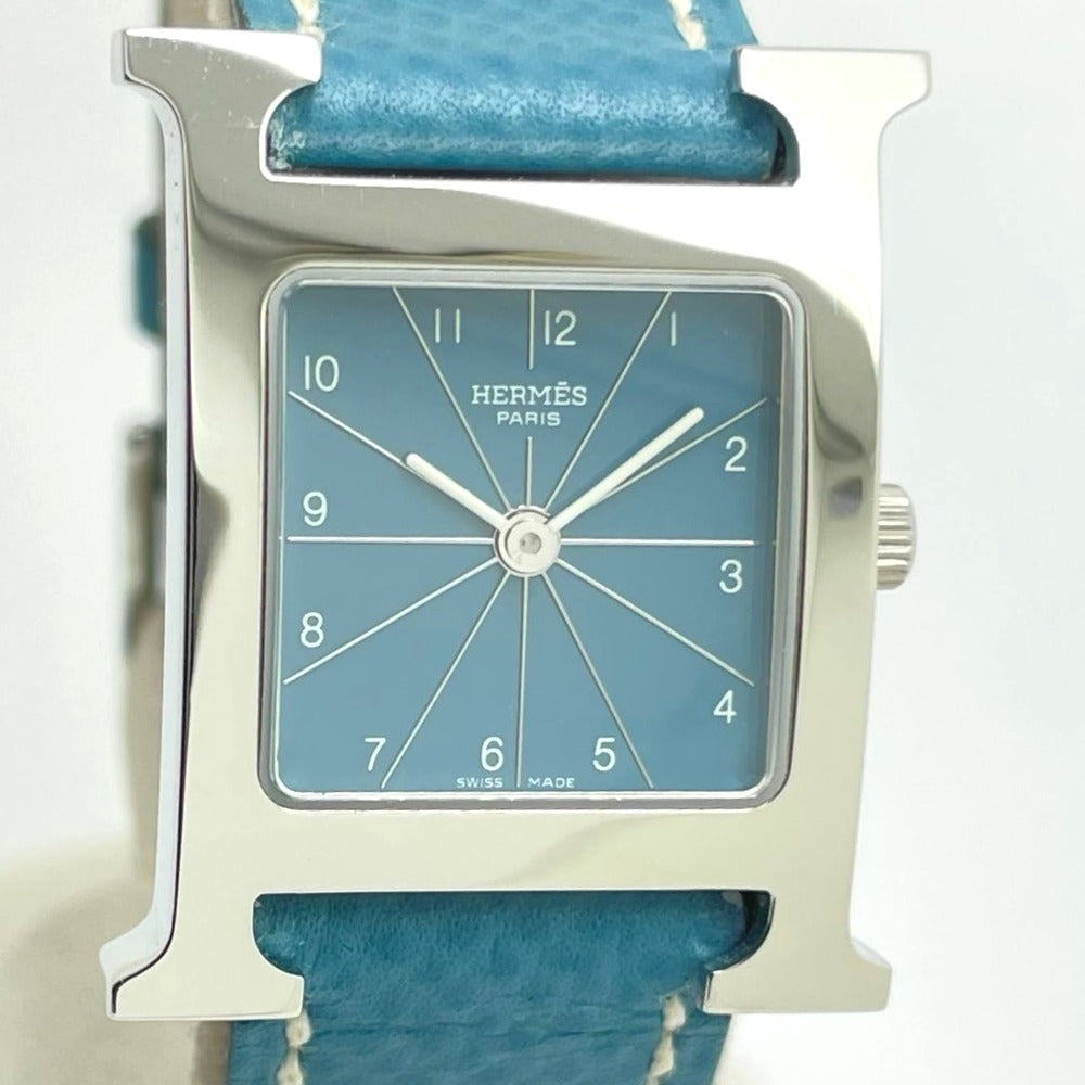 HERMES エルメス 腕時計 Hウォッチ Ref.HH1.210 ブルー文字盤 クオーツ レディース