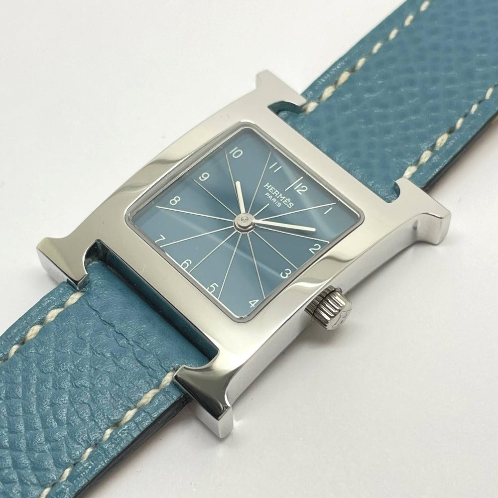 HERMES エルメス 腕時計 Hウォッチ Ref.HH1.210 ブルー文字盤 クオーツ レディース