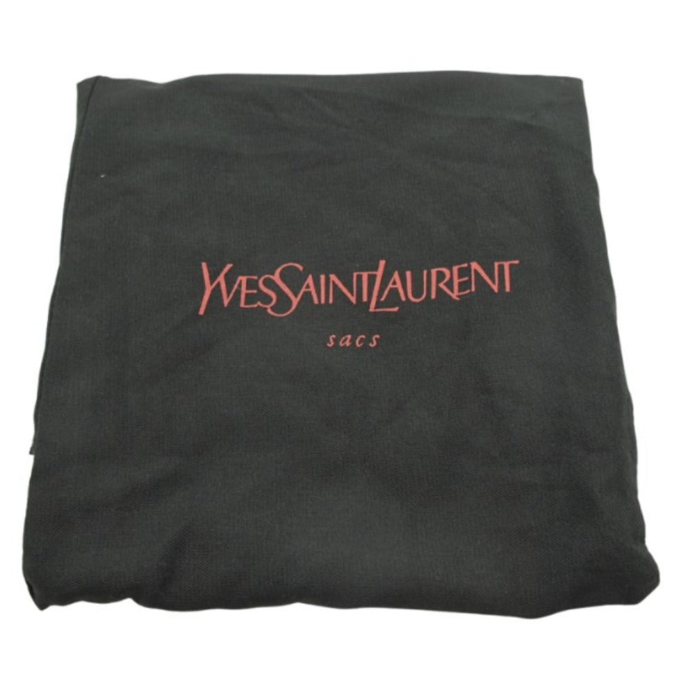 YVES SAINT LAURENT イヴ・サンローラン クラッチバッグ クロコ型押 ブラック エナメル ユニセックス メンズ レディース