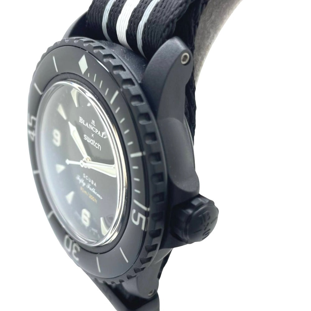 Swatch スウォッチ 腕時計 swatch×BLANCPAIN SO35B400 スウォッチ ブランパン フィフティファゾムス ブラック 自動巻き