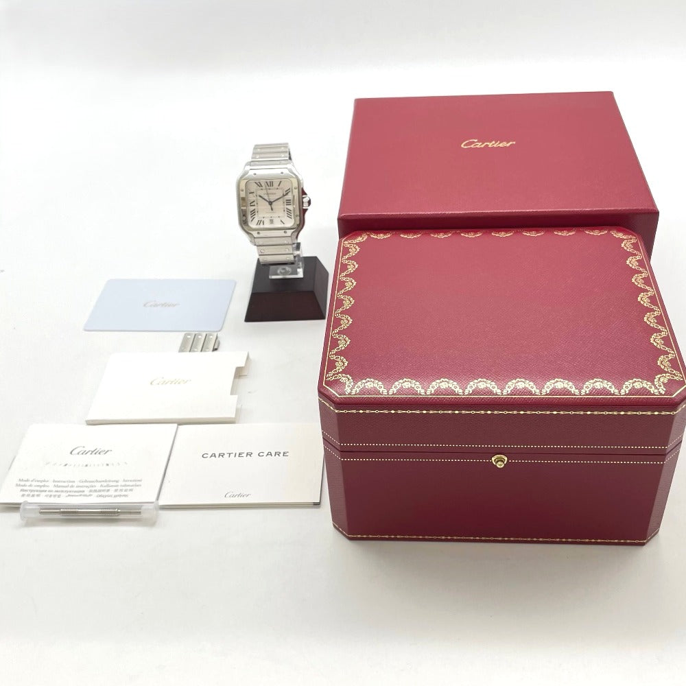 CARTIER カルティエ 腕時計 サントス ドゥ カルティエ LM WSSA0018 シルバー 自動巻き SANTOS