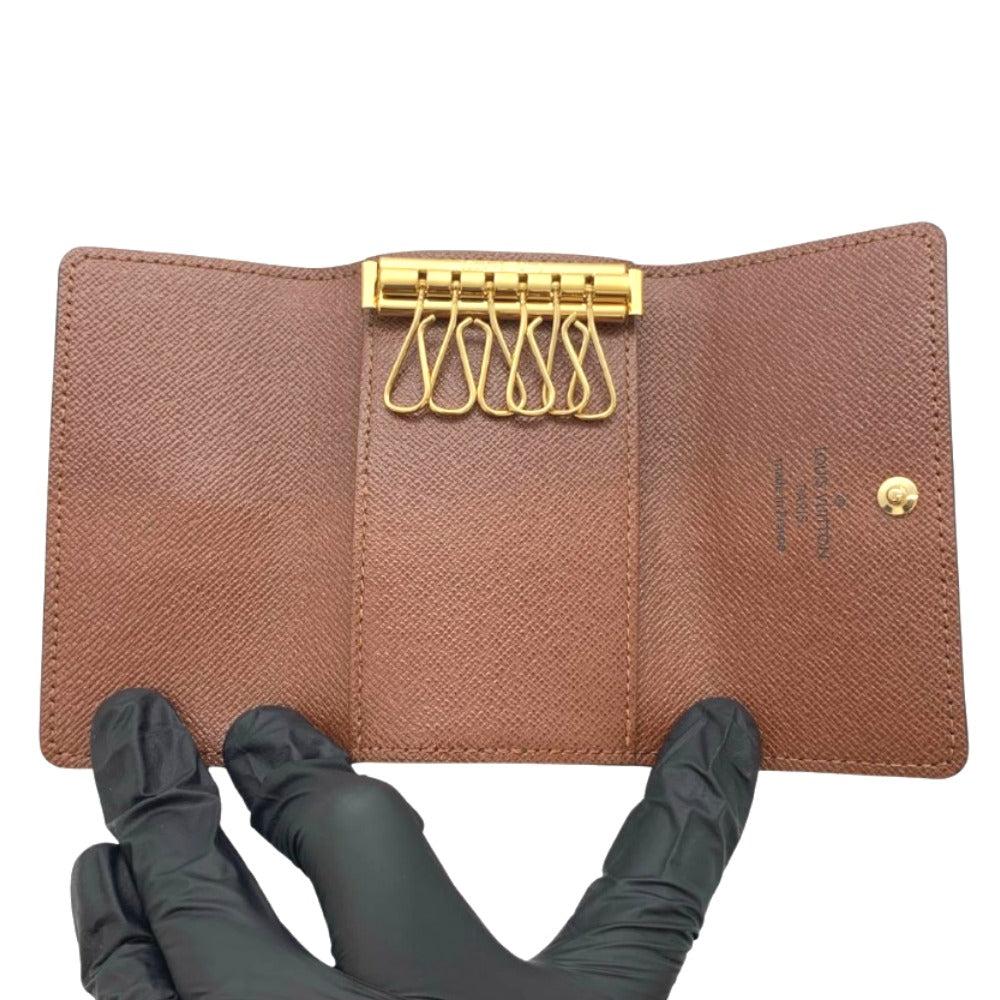 ルイ・ヴィトン キーケース ミュルティクレ6 RFID 鍵 PVC レザー ブラウン ユニセックス メンズ レディース M62630 未使用品