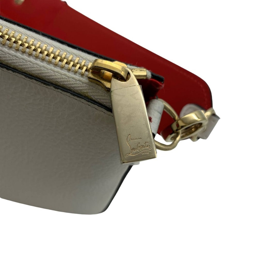 Christian Louboutin クリスチャンルブタン ボディバッグ ルビラハイブリッド ショルダーバッグ 3225067 レディース ホワイト/レッド
