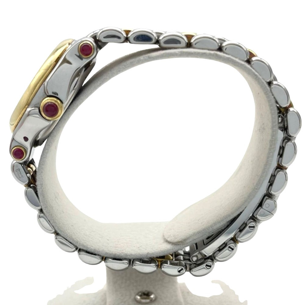 Chopard ショパール 腕時計 ハッピースポーツ ホワイトシェル文字盤 27/8256-21 クオーツ K18 イエローゴールド ステンレス レディース