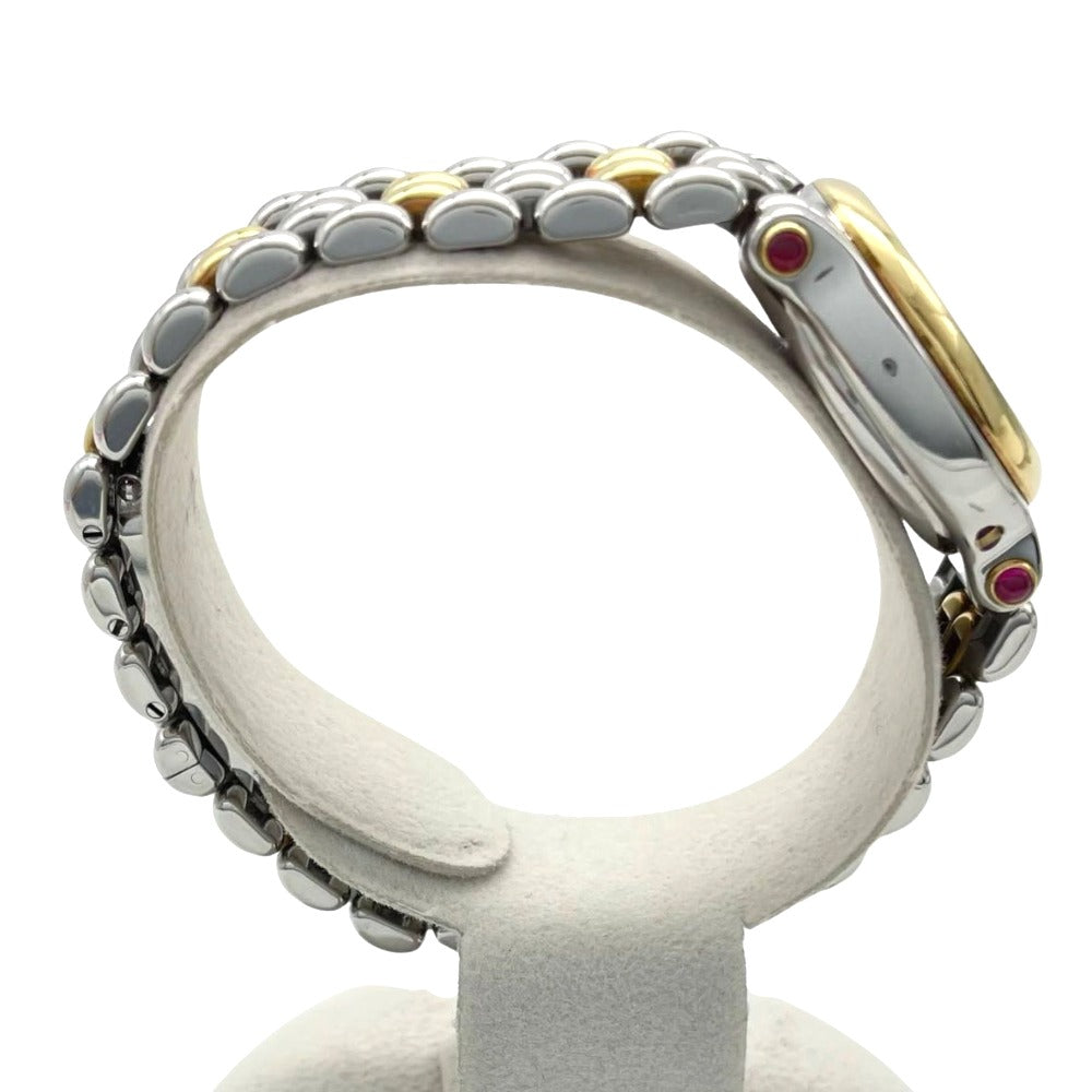 Chopard ショパール 腕時計 ハッピースポーツ ホワイトシェル文字盤 27/8256-21 クオーツ K18 イエローゴールド ステンレス レディース