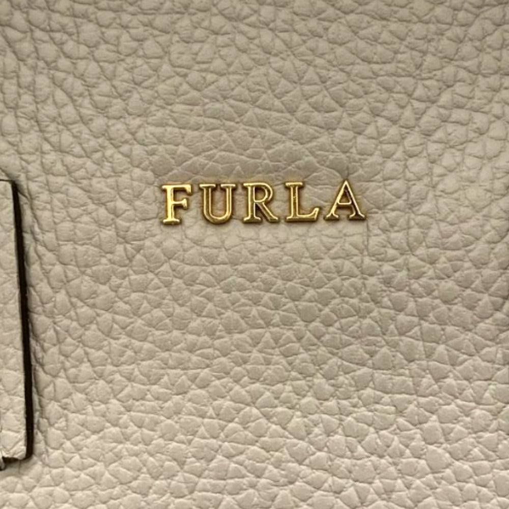 Furla フルラ ハンドバッグ アルバ 2Way ショルダーストラップ付 グレー レディース