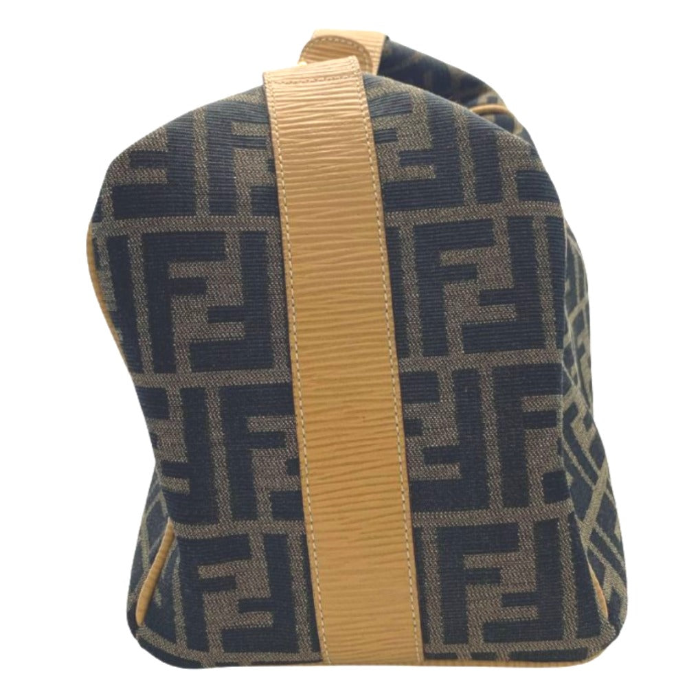 FENDI フェンディ ハンドバッグ バニティバッグ ズッカ柄 キャンバス ブラウン レディース