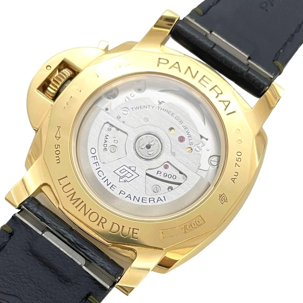 OFFICINE PANERAI オフィチーネパネライ 腕時計 PAM01423 YG無垢 ルミノール ドゥエ イエローゴールド ダイバーズ スモールセコンド 金無垢 K18 自動巻き メンズ LUMINOR