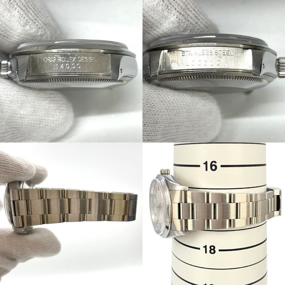 腕時計 エアキング 14000 シルバー文字盤 34mm L番 腕回り17cm 横穴あり 自動巻き メンズ ユニセックス AIR KING