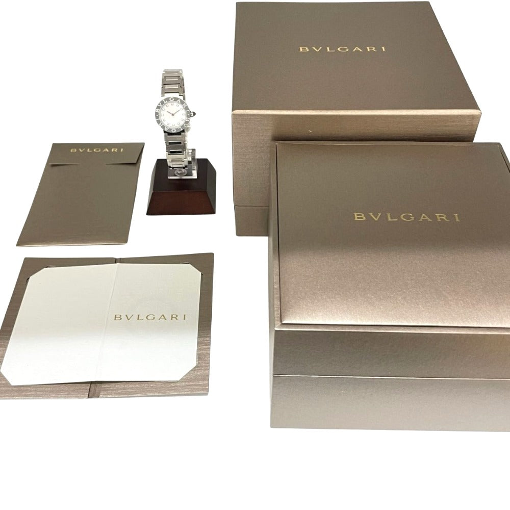 ブルガリ 103692 BB23S ブルガリブルガリ 23mm シェル文字盤 ダイアモンドインデックス クオーツ レディース BVLGARI 腕時計
