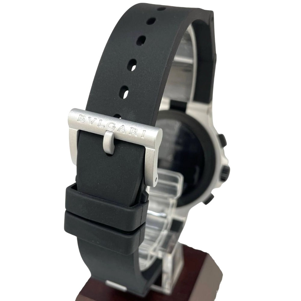 BVLGARI 腕時計 103868 BB41ATCH ブルガリ アルミニウム クロノグラフ 41m アルミ×ラバー ブラック 自動巻き メンズ