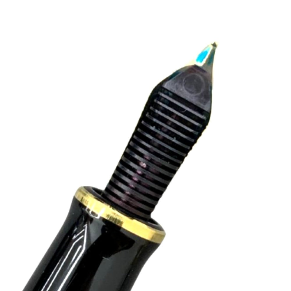 ペリカン 万年筆 M400 スーレーペン SOUVERAN ブラック×ゴールド K14ペン先 太さEF インクブルー M400 Pelikan