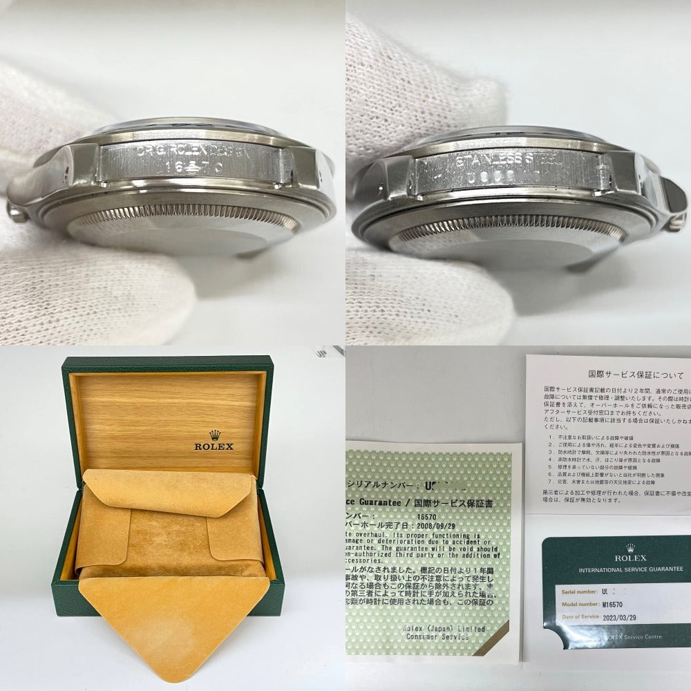 ロレックス 16570 U番 白文字盤 黒文字盤付属 40mm エクスプローラー2 1998年ごろ製造 自動巻き メンズ ROLEX 腕時計 EXPLORER