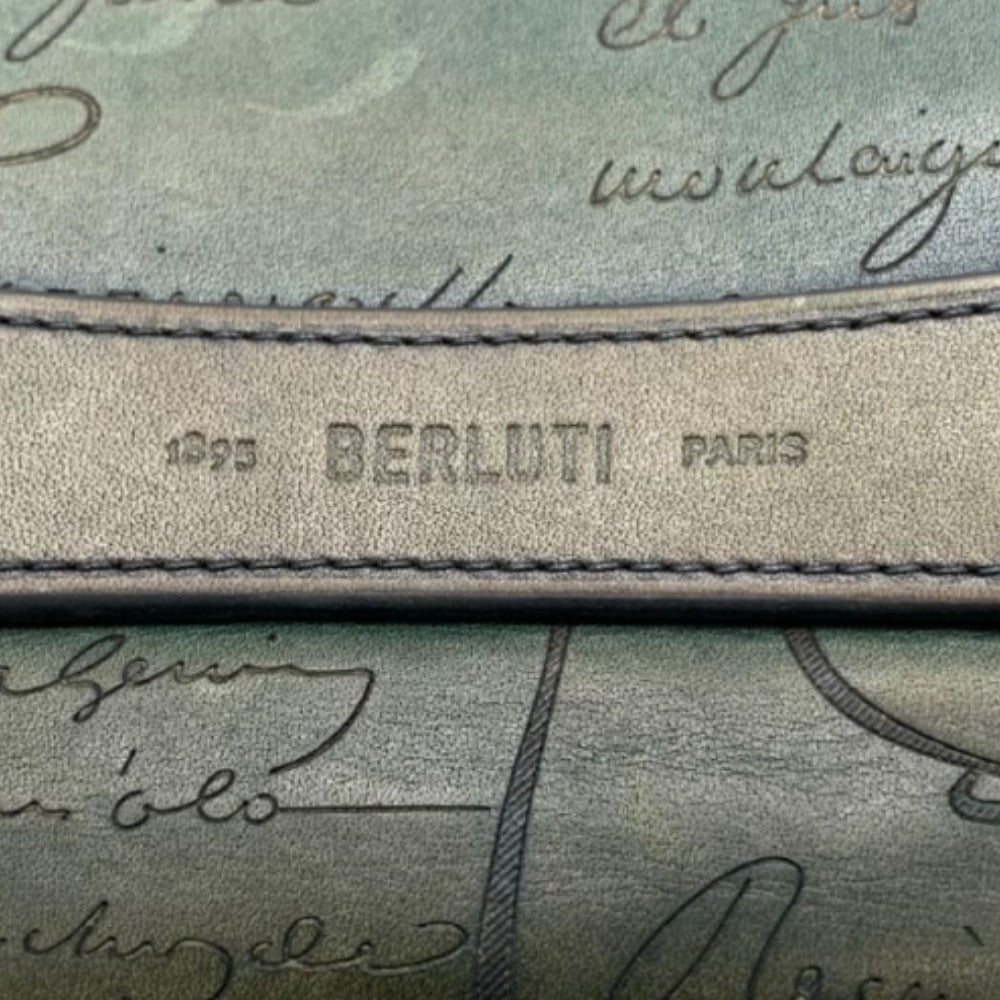 Berluti ベルルッティ クラッチバッグ ローズウッド スクリットレザー ポーチ OPUNTIA メンズ