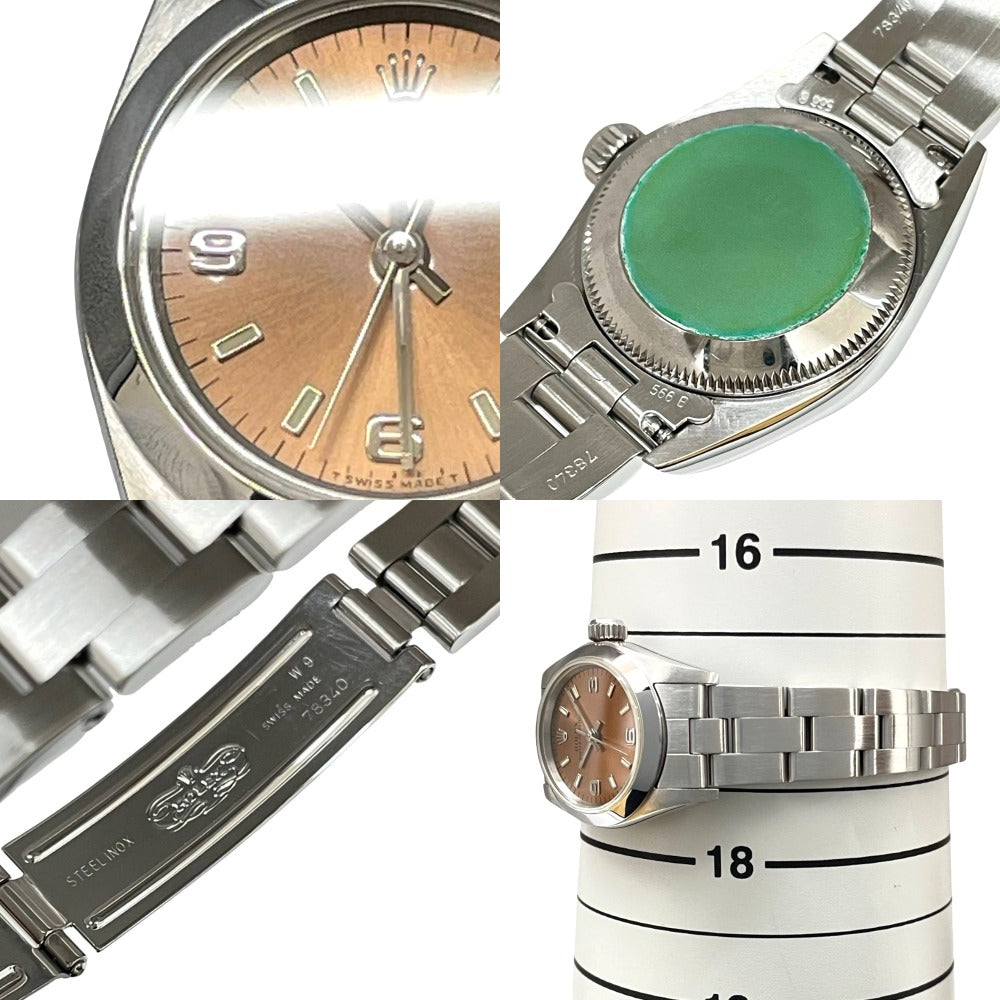 ロレックス オイスターパーペチュアル 24mm ピンク文字盤 369 ステンレス 1994年ごろ製造 W番 自動巻き ROLEX 腕時計 OYSTER PERPETUAL