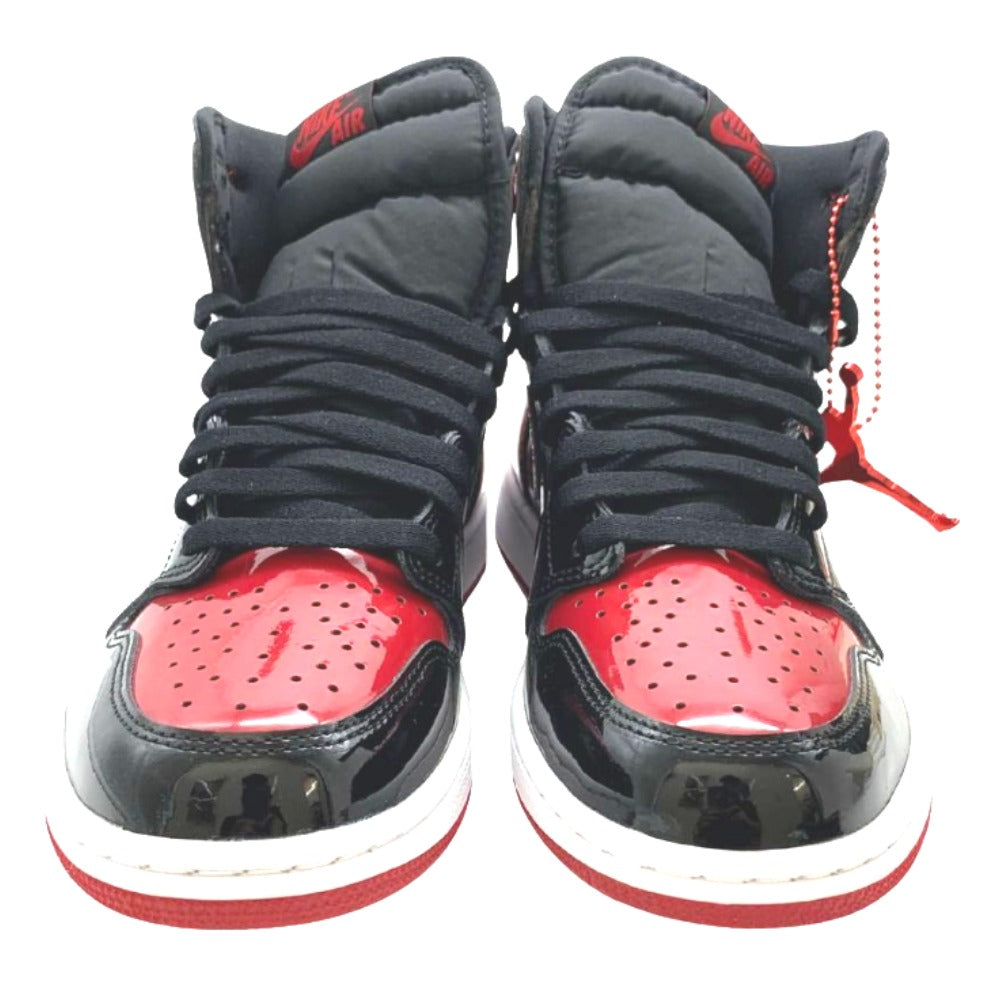 NIKE ナイキ スニーカー AIR JORDAN 1 RETRO HIGH OG PATENT BRED 27.5cm 未使用品