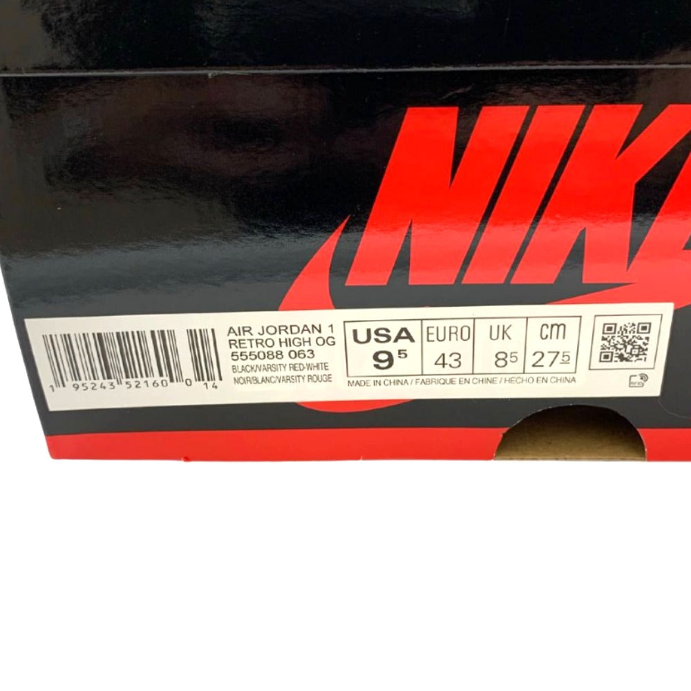 NIKE ナイキ スニーカー AIR JORDAN 1 RETRO HIGH OG PATENT BRED 27.5cm 未使用品