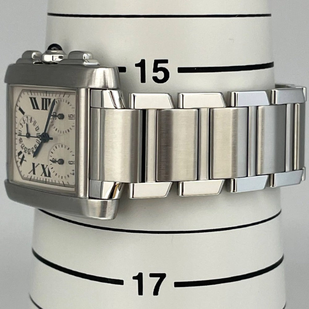 カルティエ 2303 タンク フランセーズ クロノグラフ28mm クオーツ ユニセックス CARTIER 腕時計 TANK