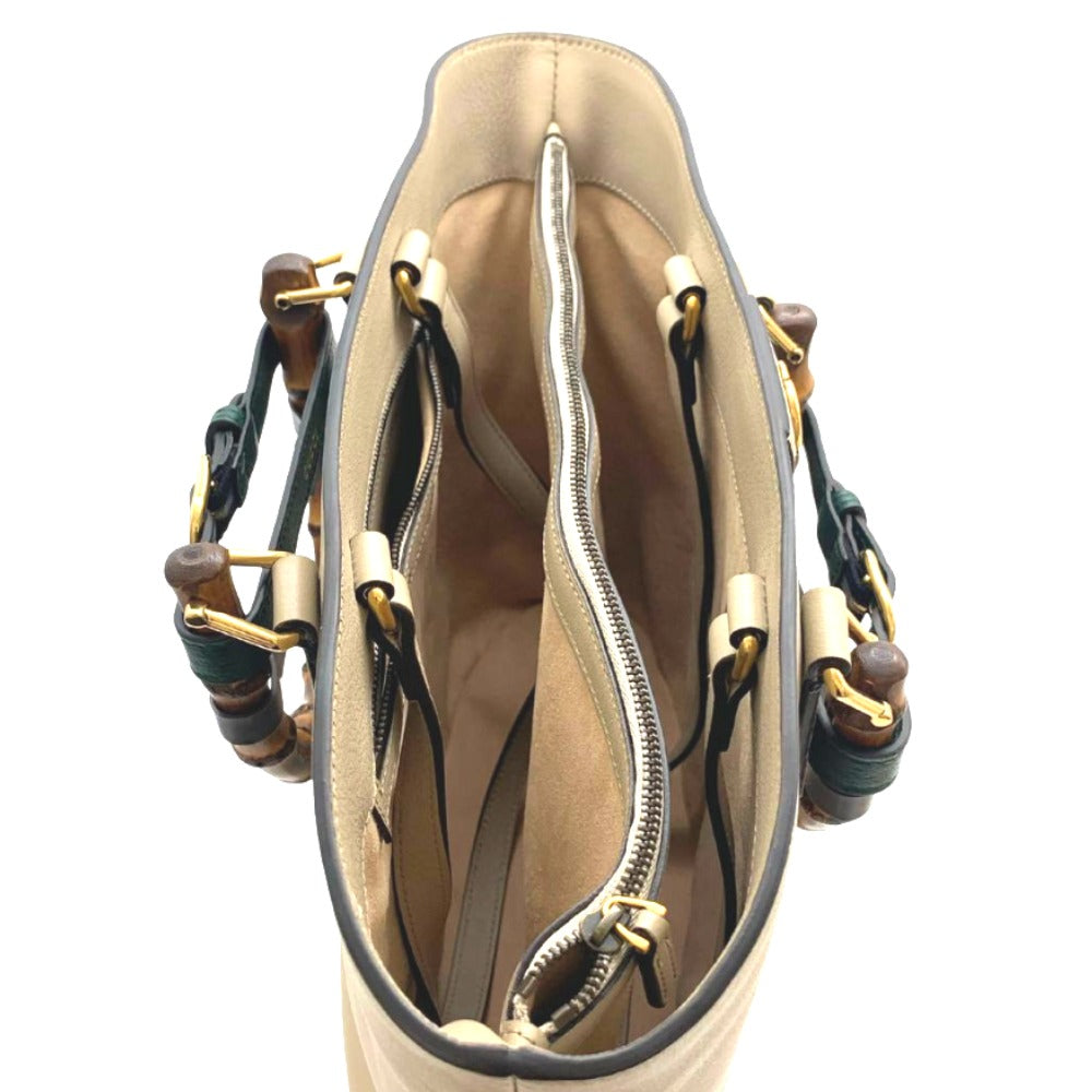 GUCCI グッチ トートバッグ 750394 ダイアナ バケツシェイプ バンブーハンドル 日本限定カラー グレージュ レディース
