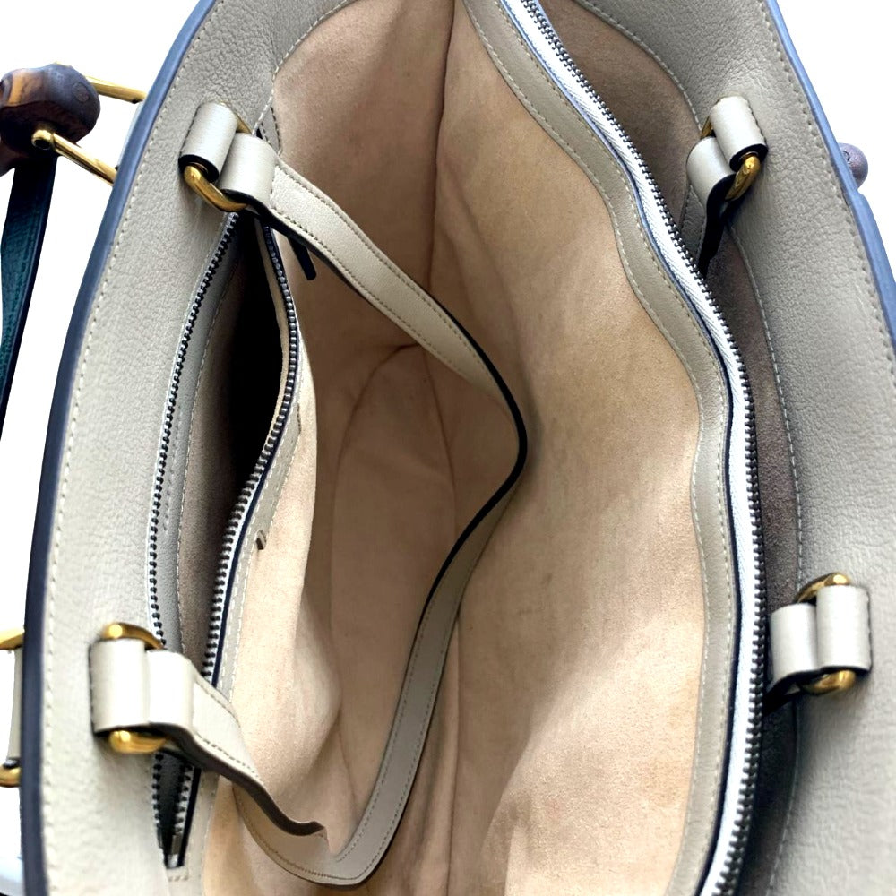 GUCCI グッチ トートバッグ 750394 ダイアナ バケツシェイプ バンブーハンドル 日本限定カラー グレージュ レディース