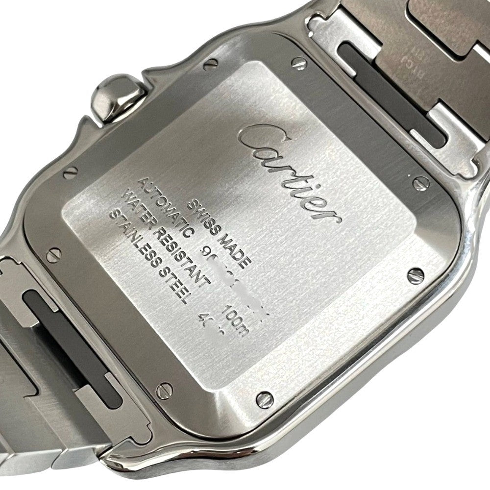 カルティエ WSSA0030 サントス ドゥ カルティエ LM レザーストラップ付属 40mm ブルー文字盤 スクエア 自動巻き CARTIER 腕時計 メンズ