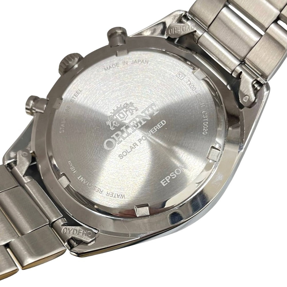 オリエント WV0041TX ソーラー クロノグラフ 42mm ネオセブンティーズ パンダ文字盤 ホワイト文字盤 ステンレス ORIENT 腕時計 メンズ