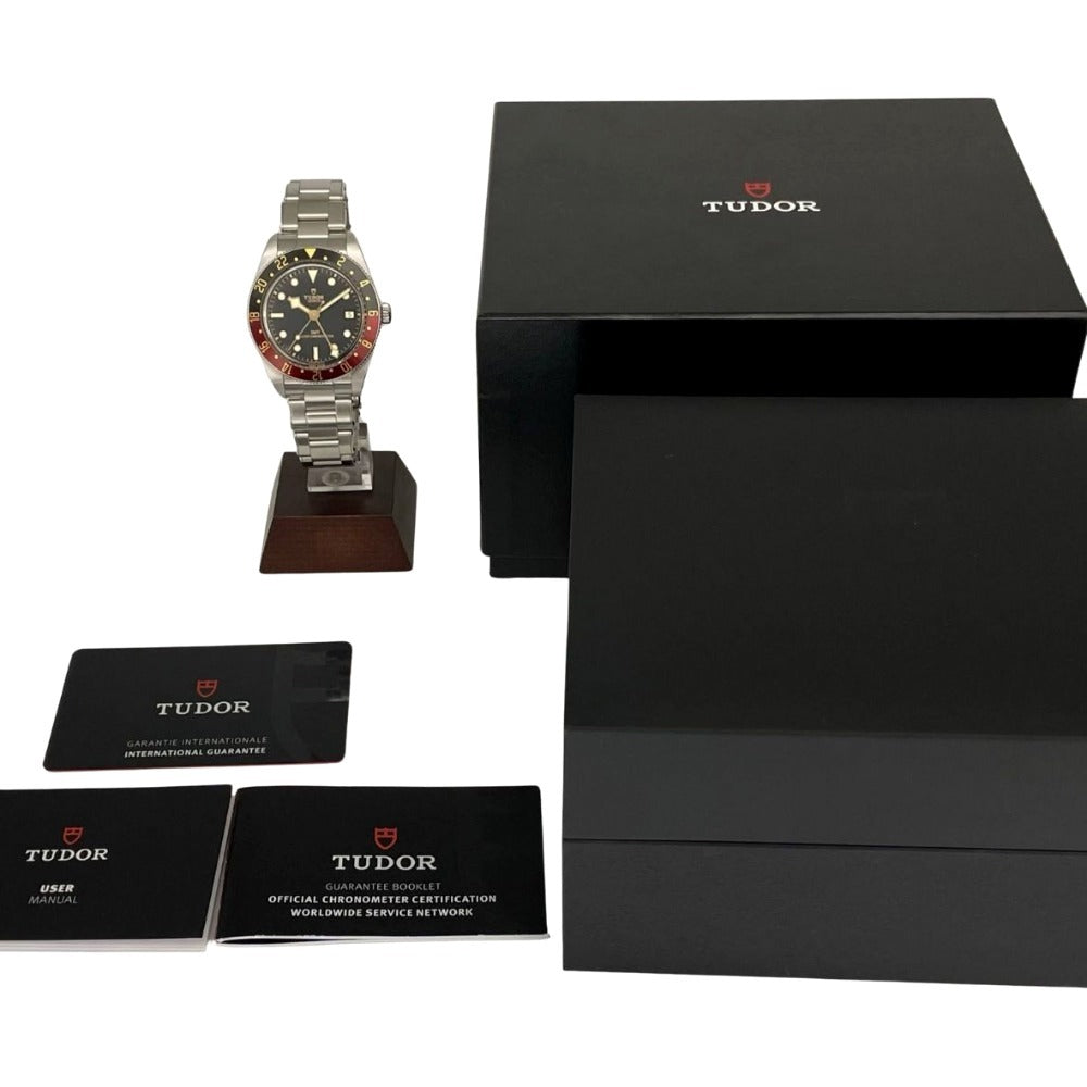 チューダー 保証書2024年 7939G1A0NRU ブラックベイ 58 GMT 39mm BB58 赤黒ベゼル コーク ブラック文字盤 TUDOR 腕時計 自動巻き メンズ