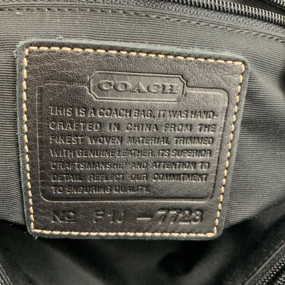 COACH コーチ ハンドバッグ 7723 ウール シグネチャー 黒 ブラック レディース シンプル