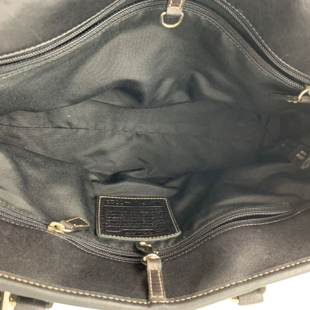 COACH コーチ ハンドバッグ 7723 ウール シグネチャー 黒 ブラック レディース シンプル