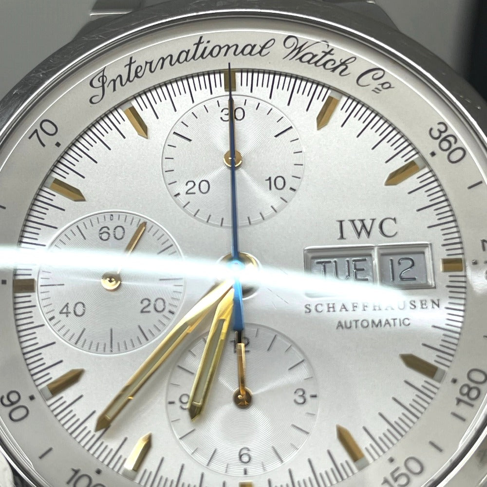 アイダブリューシー IW370713 40mm GST クロノグラフ キャリバー7922 シルバー文字盤 IWC SCHAFFHAUSEN 腕時計 自動巻き メンズ