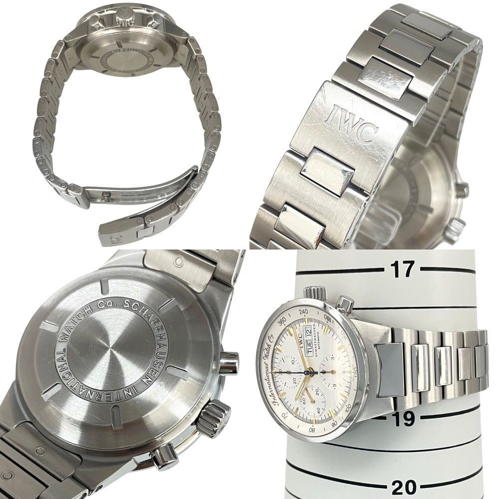 アイダブリューシー IW370713 40mm GST クロノグラフ キャリバー7922 シルバー文字盤 IWC SCHAFFHAUSEN 腕時計 自動巻き メンズ