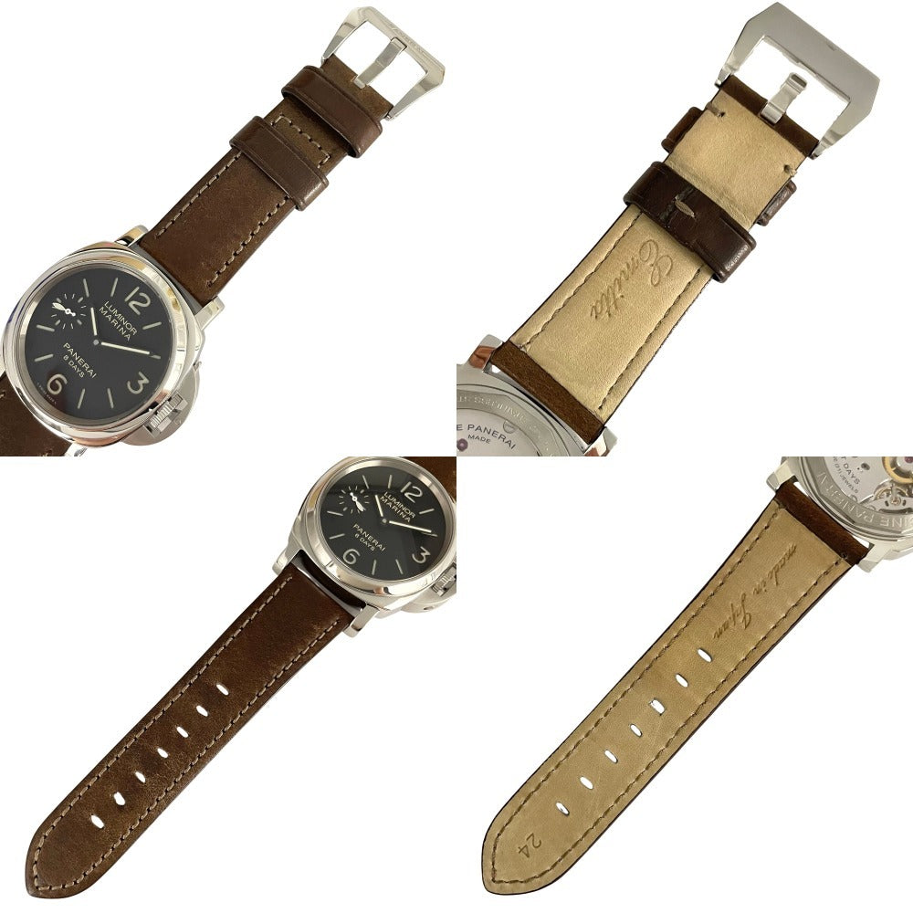 パネライ PAM00510 ルミノール マリーナ 8デイズ 44mm 300m防水 ダイバーズ 手巻き 社外ストラップ メンズ PANERAI 腕時計