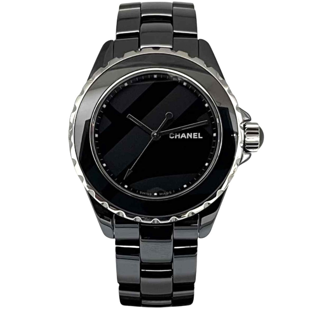 バラ⭐️CHANELマトラッセブラックエナメル時計 0152758-1.jpg