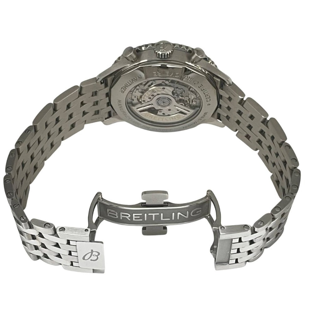 ブライトリング AB0137 ナビタイマー 46mm B01 クロノグラフ メタルブレス ブルー文字盤 メンズ BREITLING 腕時計