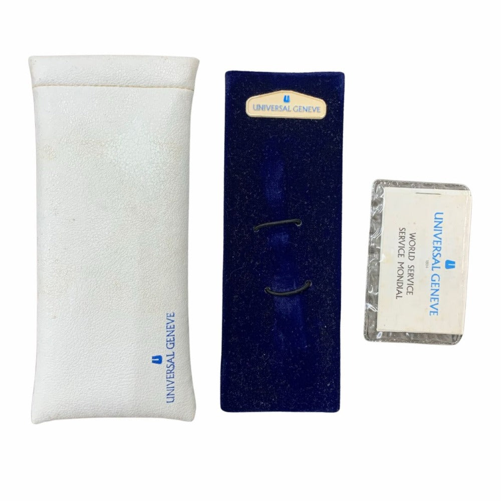 UNIVERSAL GENEVE ユニバーサル ジュネーブ 腕時計 543720 手巻き ドットインデックス ゴールド 2針 レザーベルト ヴィンテージ レディース