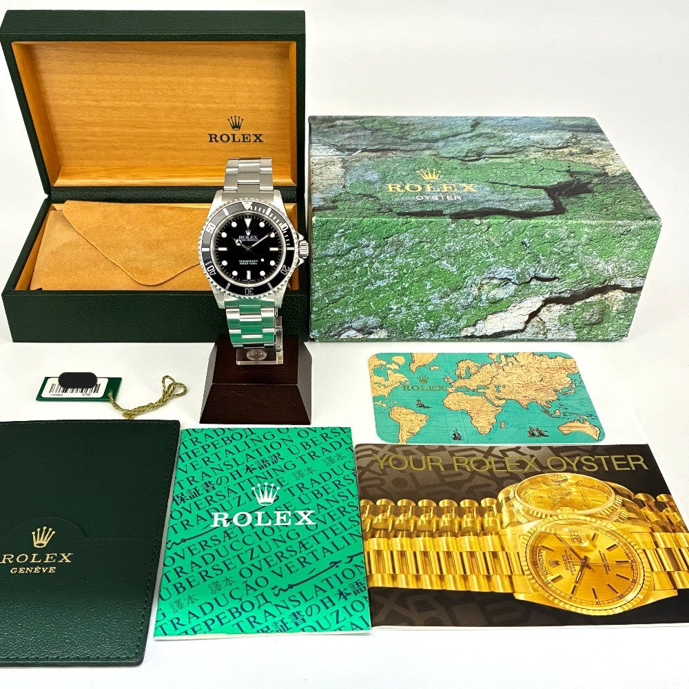 ロレックス 14060 サブマリーナ ノンデイト 40mm A番 300m防水 アルミベゼル 自動巻き メンズ ROLEX 腕時計