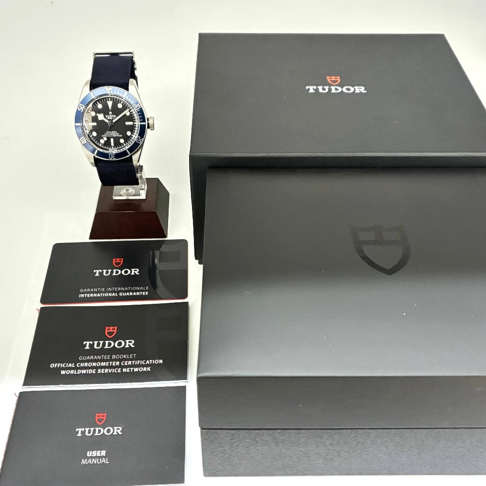 チューダー 79230B -0006 ブラックベイ 41mm ブルー アルミベゼル ダイバーズ ファブリックストラップ 自動巻き メンズ TUDOR 腕時計